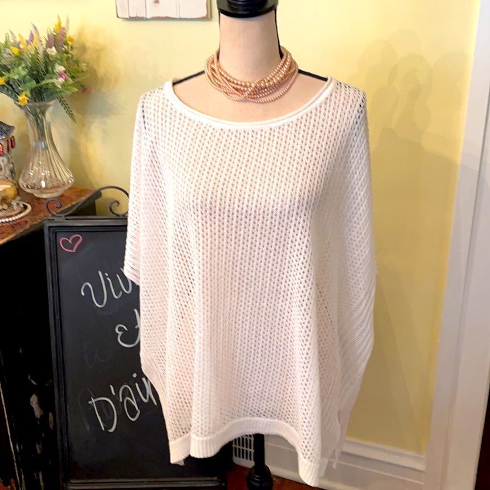 Tommy Bahama OS 💯 Linen Coverup Kimono Top EUC